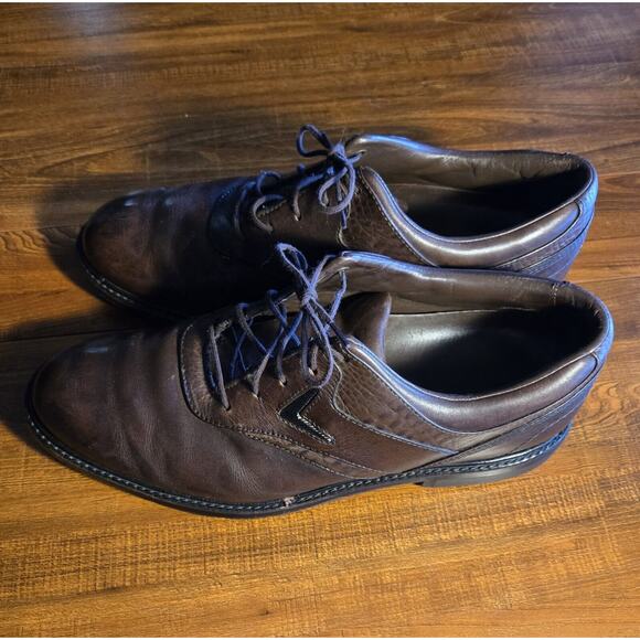 Callaway Brown Leather Golf Shoes Size 10.5 - Picture 6 of 7